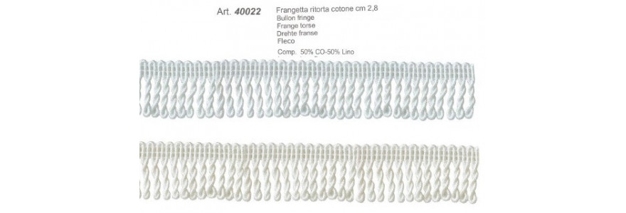 40022 Frangetta cotone ritorto cm 2,8 cm