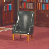 2442 Green 'Leather' Armchair