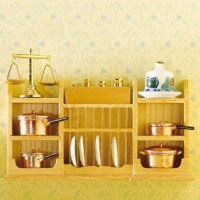 Wall Shelf with Plate Rack -3536