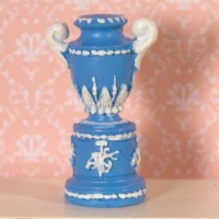 Jasper Blue Trophy Vase -6324