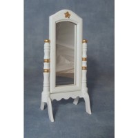 DF221  White Cheval Mirror