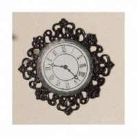 Black Fancy Wall Clock 3585