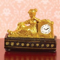 Gold Ormolu-style Clock 6359