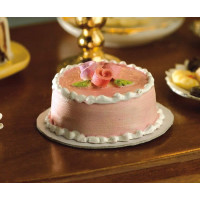 Pink & White Cake with Roses £3.45 SKU 6676 Pink & White Cake with Roses